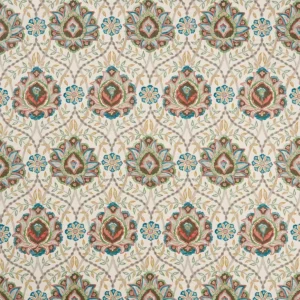 brown botanical linen fabric from Nina Campbell