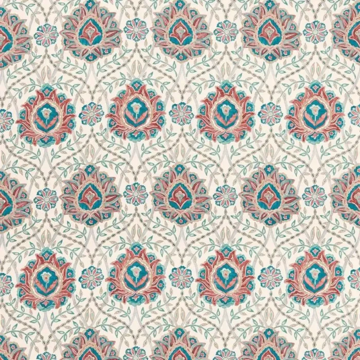 Topkapi Fabric - Red / Teal swatch