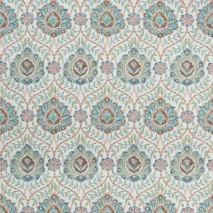 green botanical linen fabric from Nina Campbell
