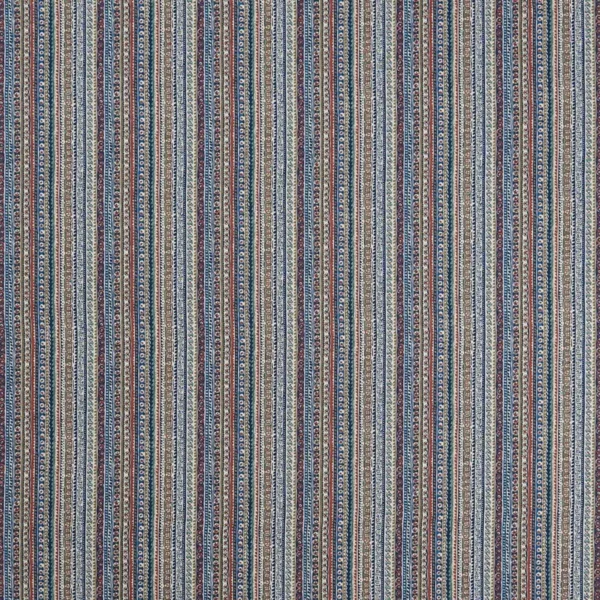 blue striped printed fabric from Nina Campbell