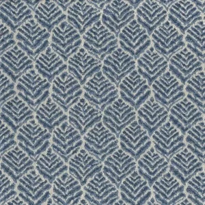 blue botanical jacquard fabric from Nina Campbell