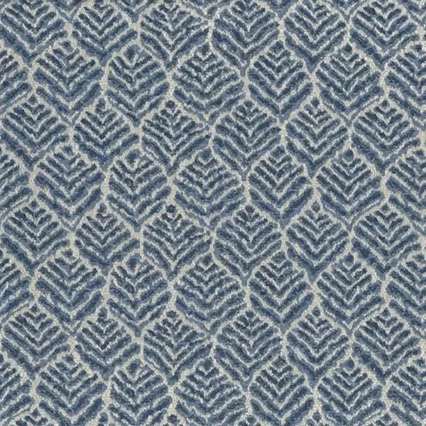 Miran Fabric - Blue by blue botanical jacquard fabric from Nina Campbell