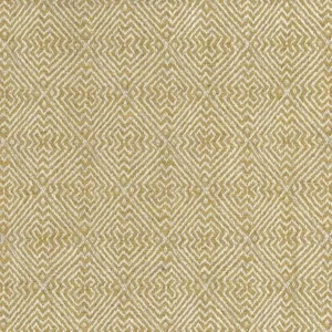 yellow geometric jacquard fabric from Nina Campbell