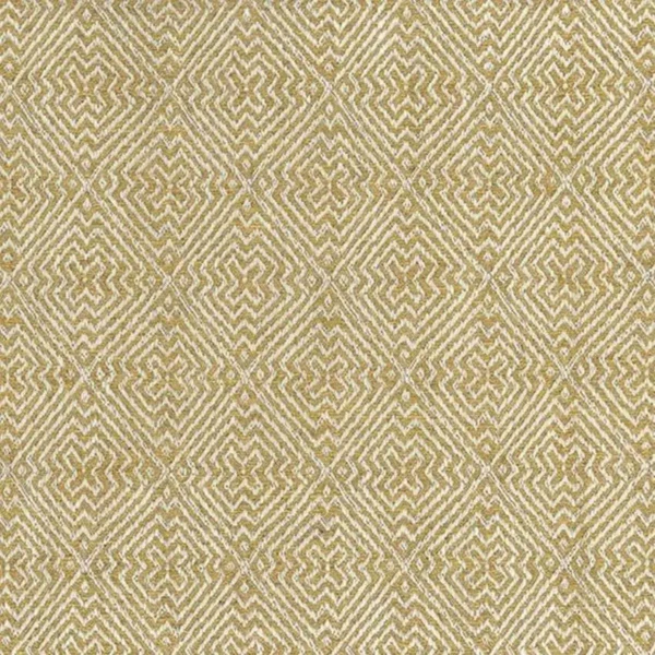 Altai Fabric - Yellow by yellow geometric jacquard fabric from Nina Campbell