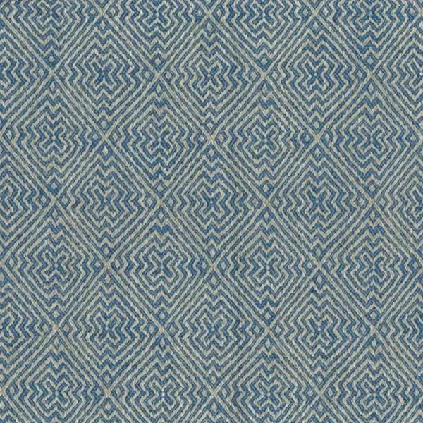 blue geometric jacquard fabric from Nina Campbell