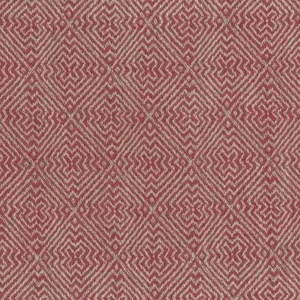 red geometric jacquard fabric from Nina Campbell