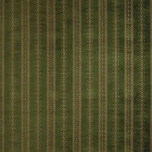 green geometric jacquard fabric from Nina Campbell