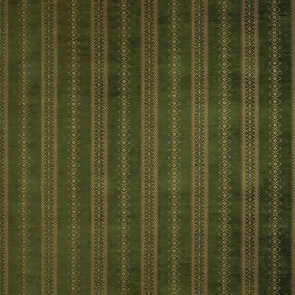 Turfan Fabric - Green by green geometric jacquard fabric from Nina Campbell