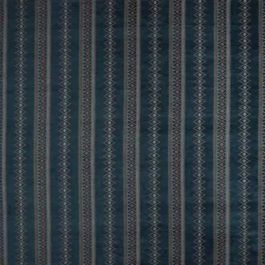 blue geometric jacquard fabric from Nina Campbell