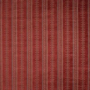 red geometric jacquard fabric from Nina Campbell