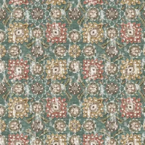 green botanical printed fabric from Nina Campbell