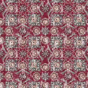 red botanical printed fabric from Nina Campbell