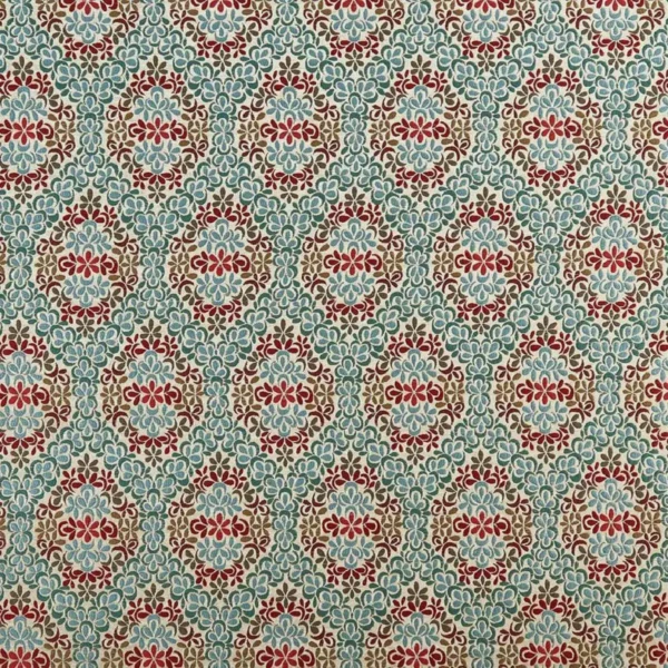 blue botanical velvet-chenille fabric from Nina Campbell