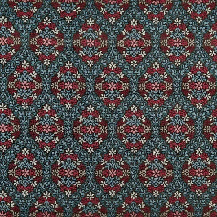 Rana Fabric - Ruby / Teal /  Chocolate – Ruby / Teal / Chocolate swatch