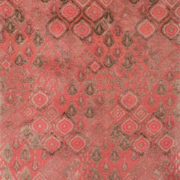 Baroda Fabric - Coral / Taupe by orange misc velvet-chenille fabric from Nina Campbell