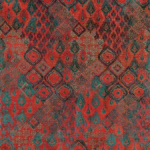 red misc velvet-chenille fabric from Nina Campbell