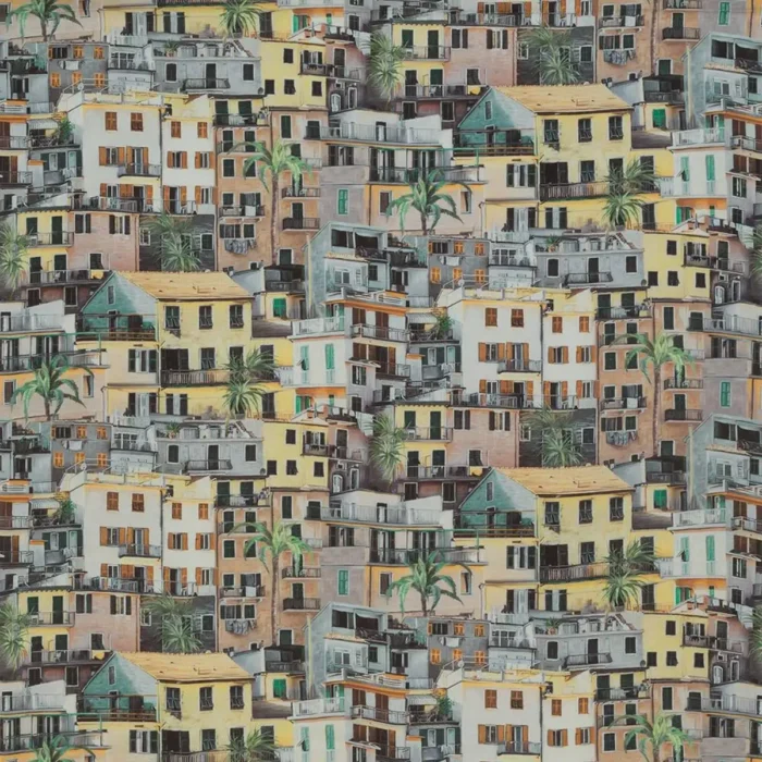 Portovenere Fabric - Mint / Lemon / Ivory swatch