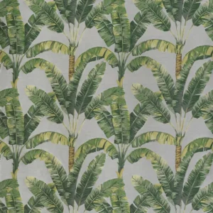 green botanical jacquard fabric from Osborne & Little