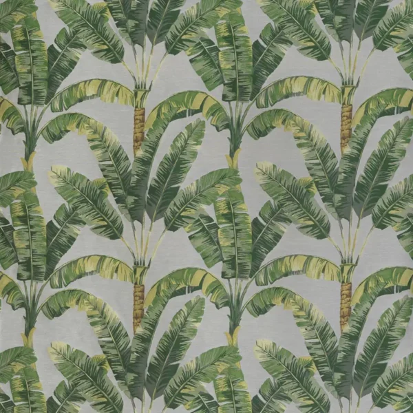 Palmaria Fabric - Forest / Lime by green botanical jacquard fabric from Osborne & Little