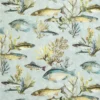 blue animal linen fabric from Osborne & Little