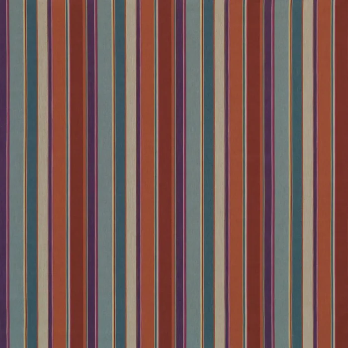 Spiaggia Fabric - Mandarin / Teal / Plum swatch