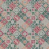 multicolour geometric embroideried fabric from Osborne & Little