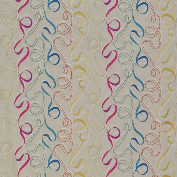 Lerici Fabric - Teal / Lemon / Raspberry by multicolour misc embroideried fabric from Osborne & Little