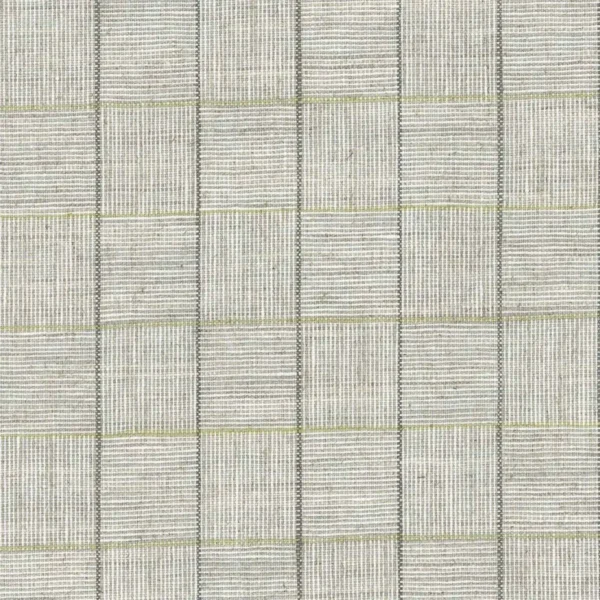Calli Fabric - Mineral / Moss by black-grey geometric woven fabric from Osborne & Little