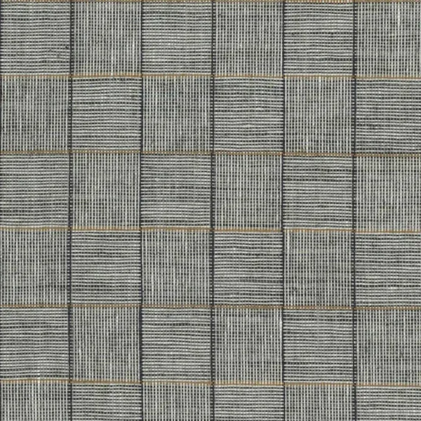 Calli Fabric - Charcoal / Copper by black-grey geometric woven fabric from Osborne & Little
