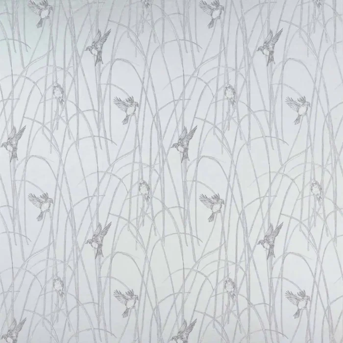 Reedbirds Fabric - Silver swatch