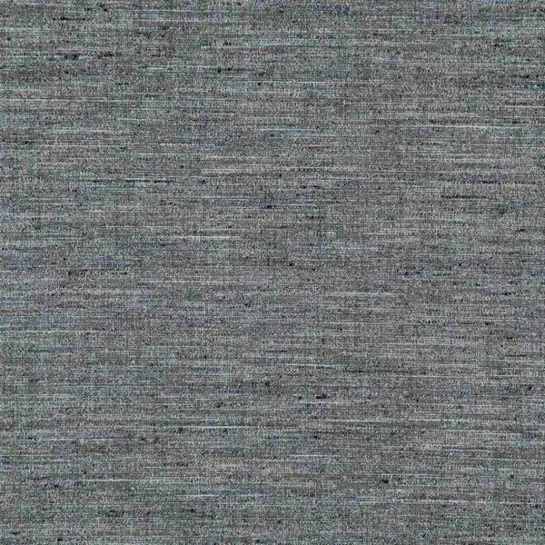 Lapwing Fabric - Grey by black-grey plain jacquard fabric from Osborne & Little