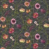 black-grey botanical cotton fabric from Osborne & Little