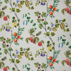 green botanical linen fabric from Osborne & Little