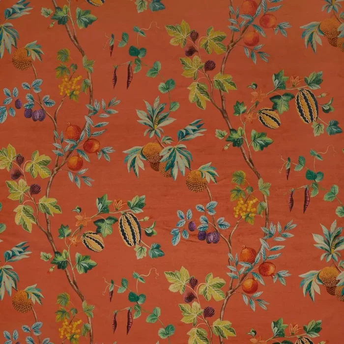 Orchard Velvet Fabric - Terracotta swatch