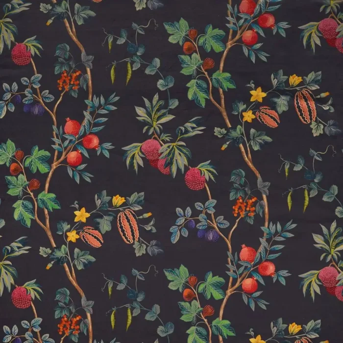 Orchard Velvet Fabric - Midnight swatch