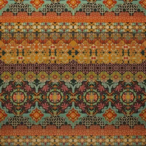 multicolour geometric velvet-chenille fabric from Osborne & Little