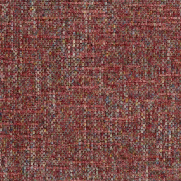 Lumiere Fabric - Strawberry by red plain velvet-chenille fabric from Osborne & Little