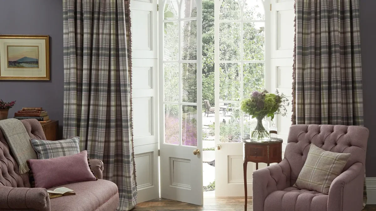 Glen Clova Fabric - Yellow by Glen Clova Fabric - Yellow from