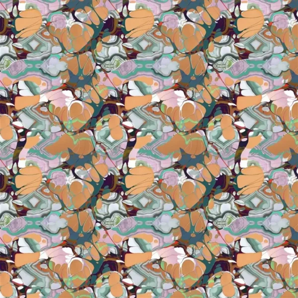 Kaoscope Soft Fabric - Tangerine by multicolour misc velvet-chenille fabric from Christian Lacroix