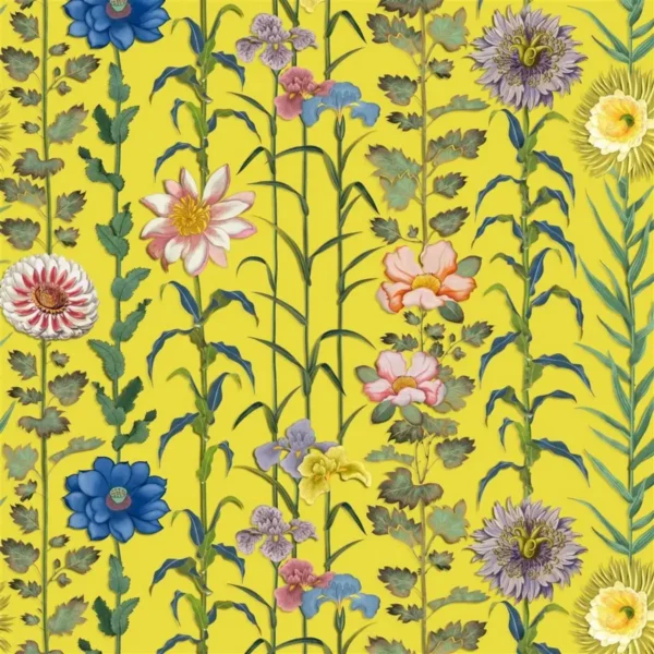 green botanical printed fabric from Christian Lacroix
