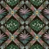 black-grey botanical cotton fabric from Christian Lacroix