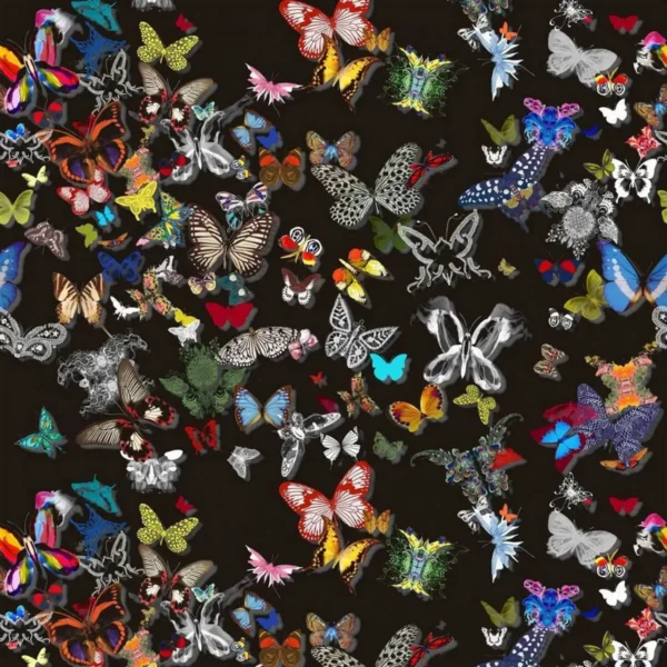 black-grey animal velvet-chenille fabric from Christian Lacroix