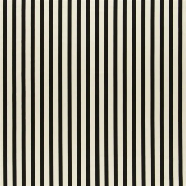 Cabanon Fabric - Caviar by black-grey striped cotton fabric from Christian Lacroix
