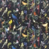 black-grey animal cotton fabric from Christian Lacroix