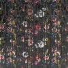 black-grey botanical velvet-chenille fabric from Christian Lacroix