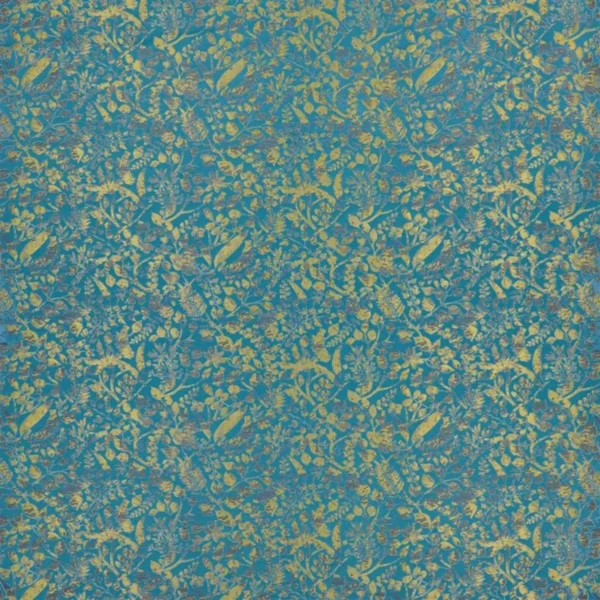 blue botanical jacquard fabric from Christian Lacroix