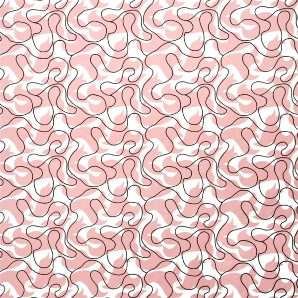 Feu Follet Fabric - Bourgeon by pink geometric embroideried fabric from Christian Lacroix