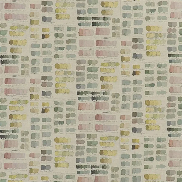 Mixed Tones II Fabric - Neutral by multicolour misc linen fabric from John Derian