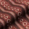 red geometric linen fabric from Art of the Loom