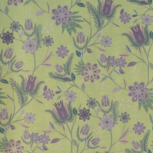 Avignon Fabric - 7 by green botanical cotton fabric from Art of the Loom